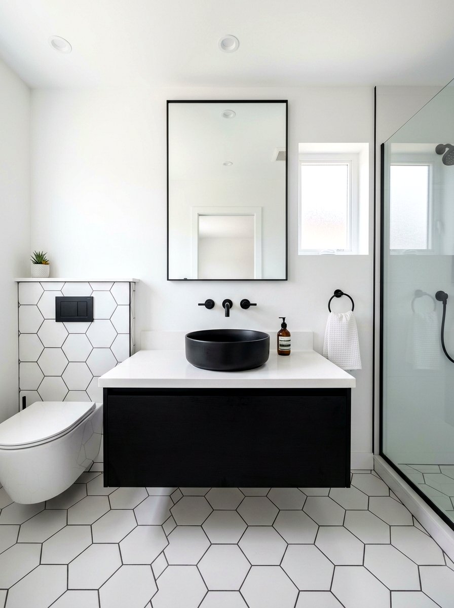 Matte black vessel sink bathroom - 30 vessel sink bathroom ideas