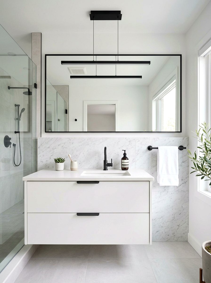 Matte charcoal bathroom hardware - 30 charcoal bathroom ideas