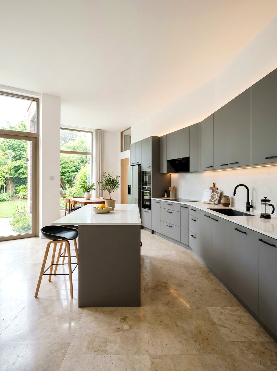 Matte stone gray kitchen - 30 stone gray kitchen ideas