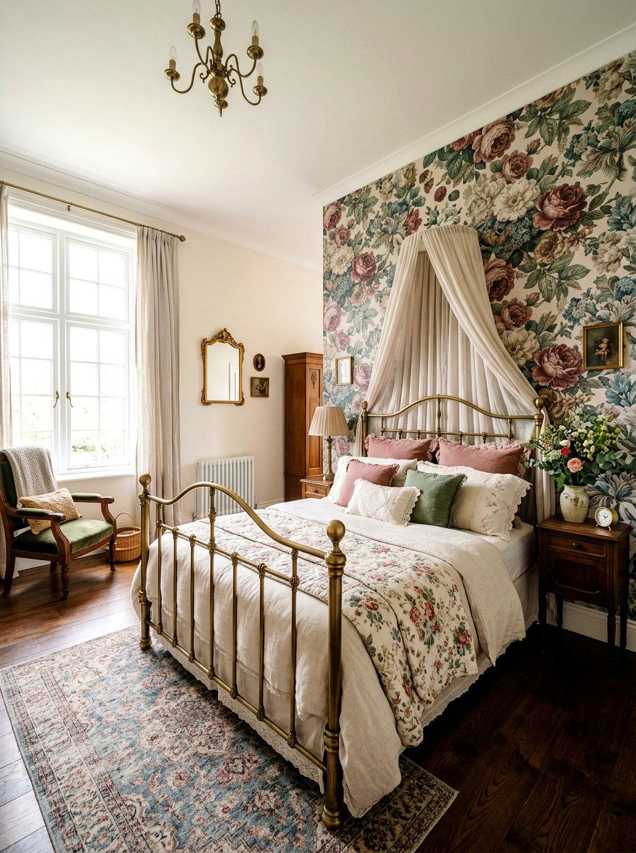 Mature Floral Wallpaper - 30 childhood bedroom revival ideas
