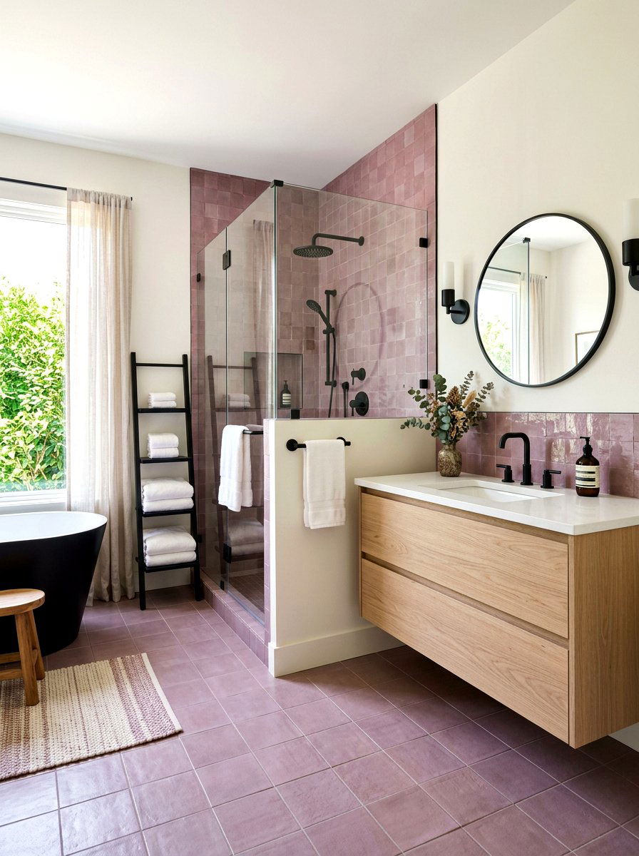 Mauve Bathroom Tile - 30 mauve decor ideas