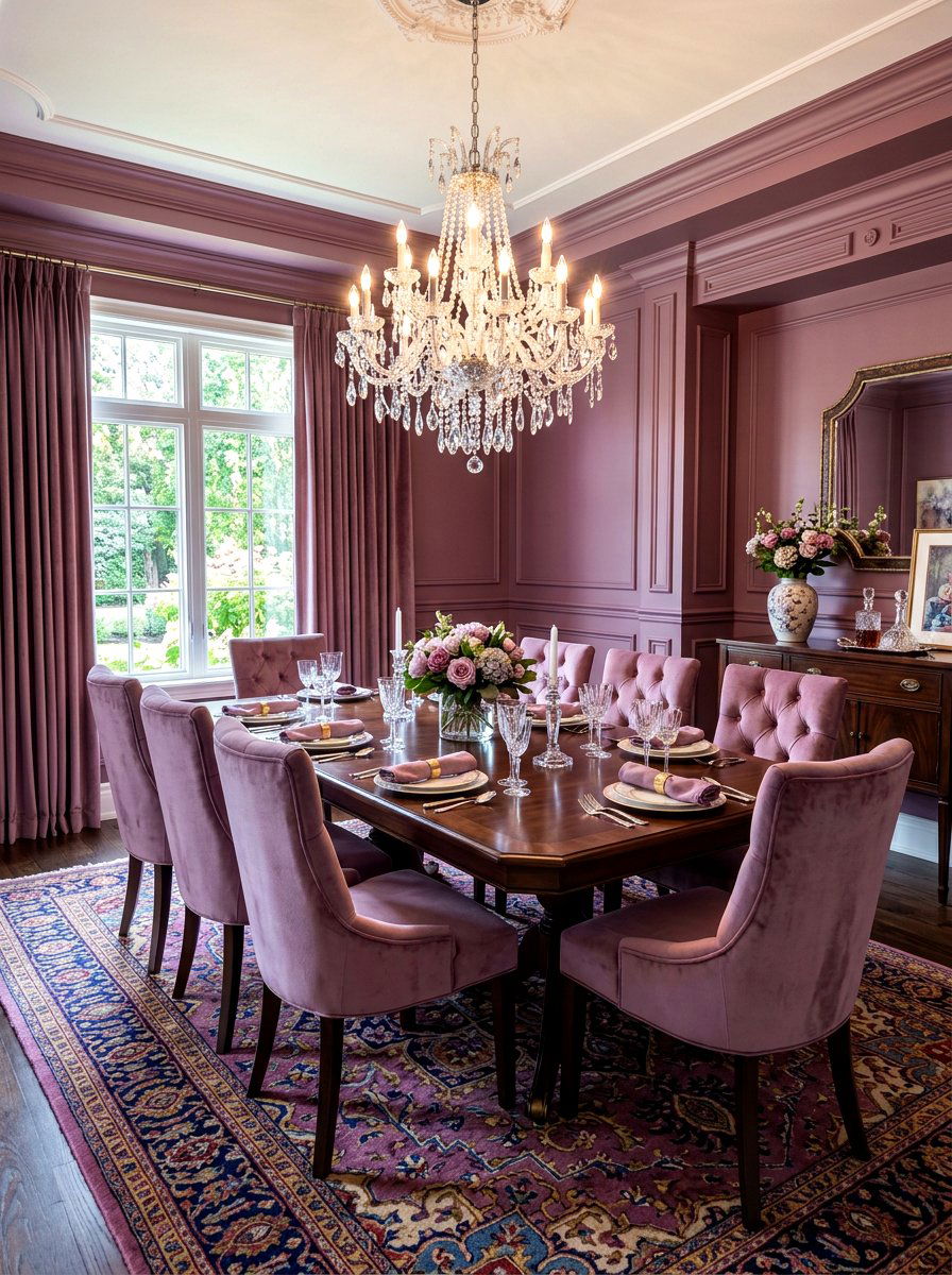 Mauve Dining Room - 30 mauve decor ideas