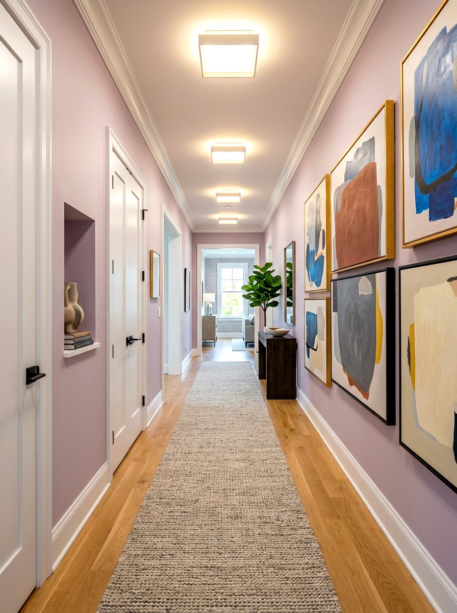 Mauve Hallway Interior - 30 mauve decor ideas