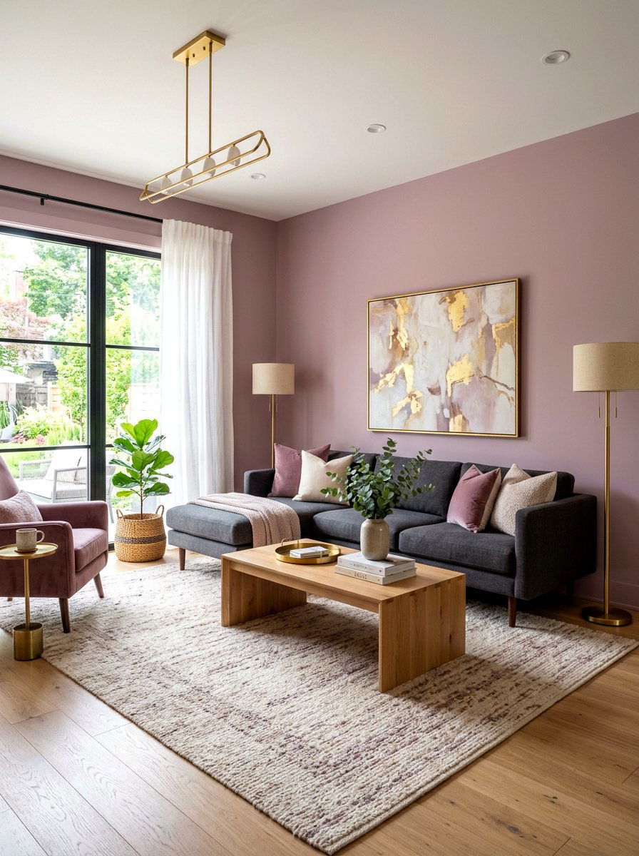 Mauve Living Room - 30 mauve decor ideas