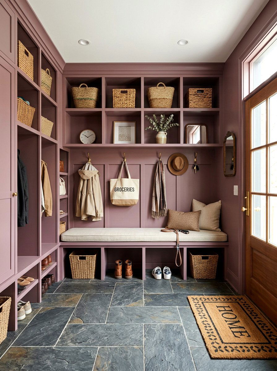 Mauve Mudroom Area - 30 mauve decor ideas