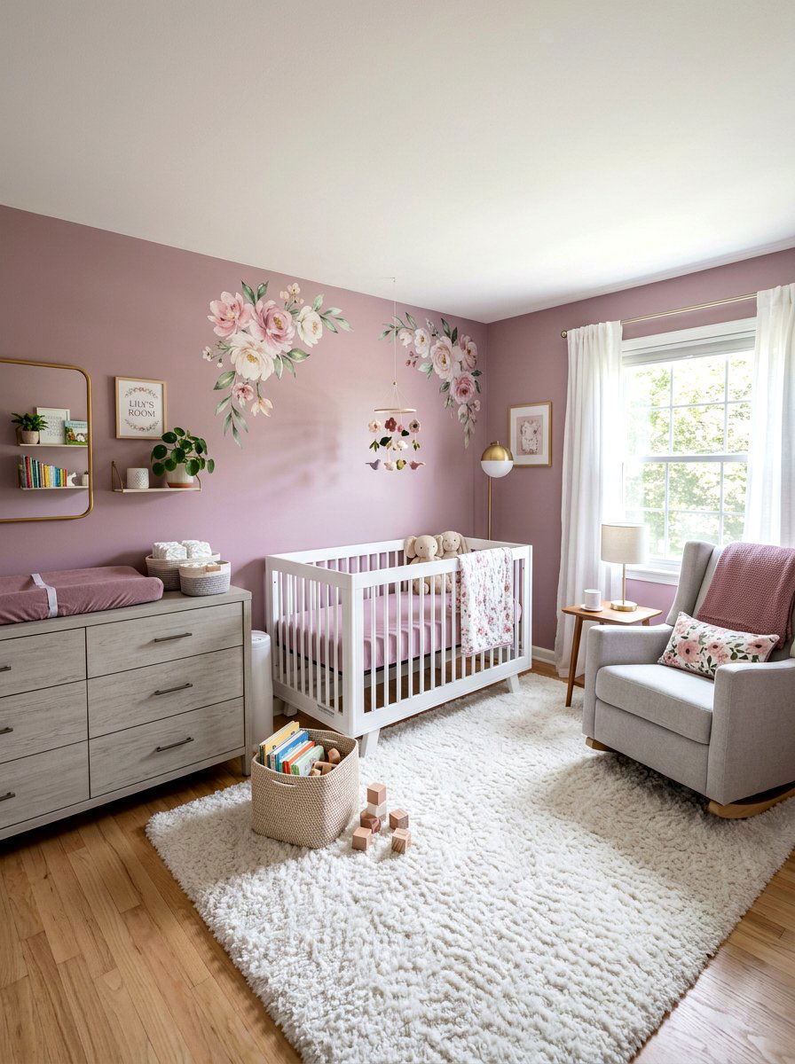 Mauve Nursery Room - 30 mauve decor ideas
