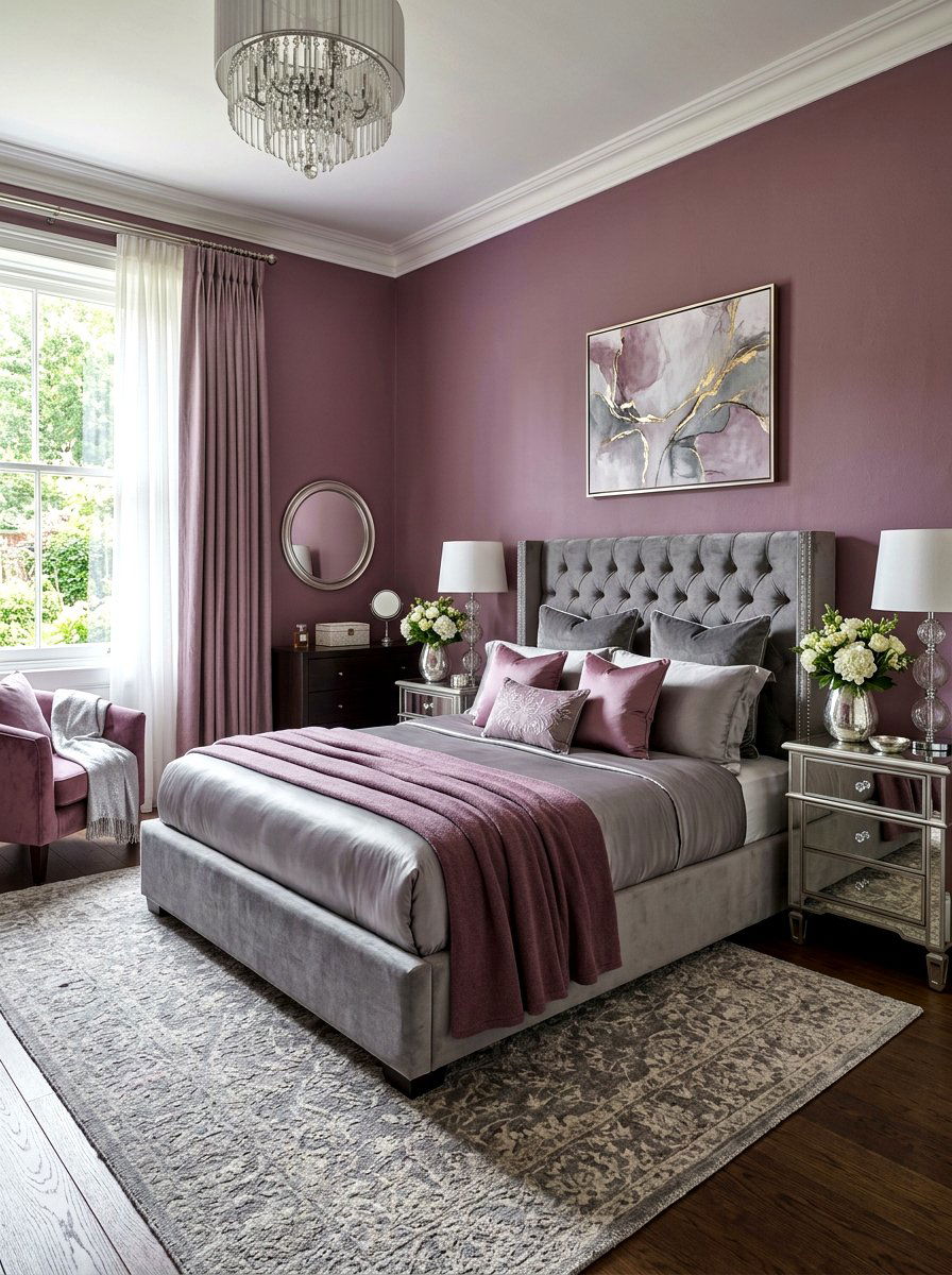 Mauve Purple Bedroom - 30 healing color bedroom ideas