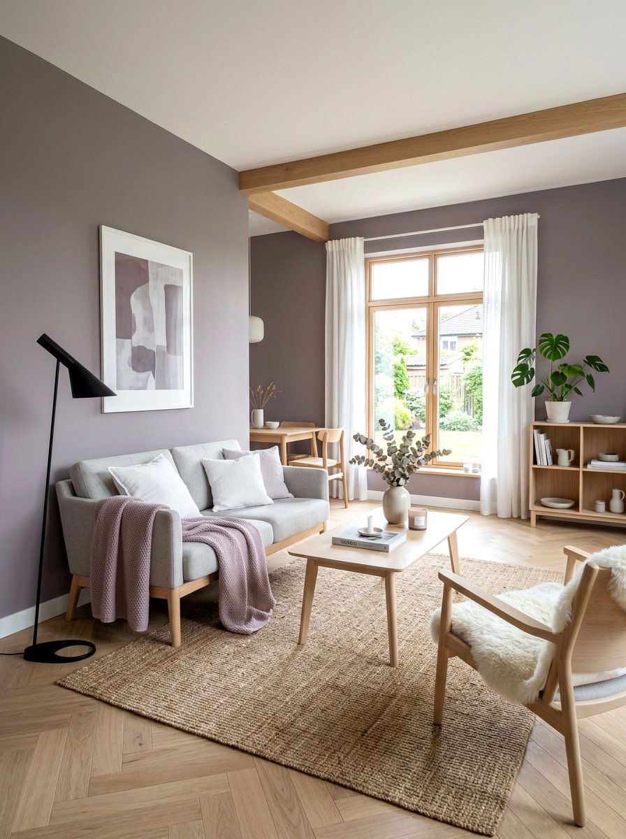Mauve Scandinavian Room - 30 mauve decor ideas