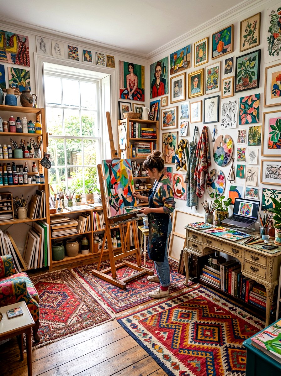 Maximalist Art Studio - 30 art studio room ideas