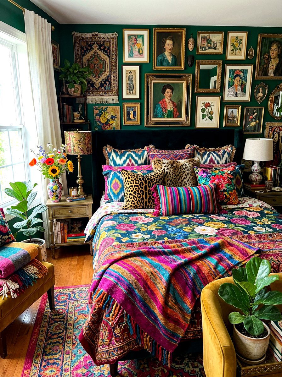 Maximalist Bed Styling - 30 bedscape styling ideas