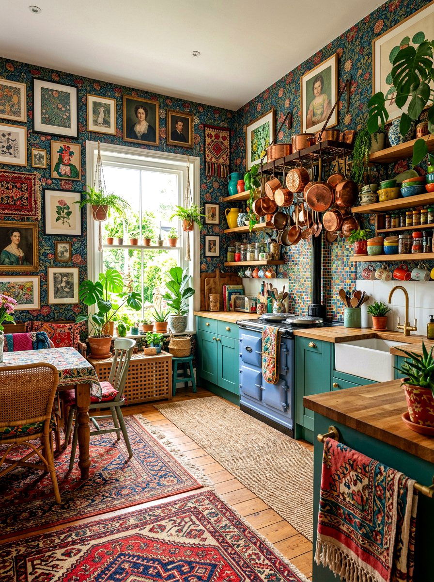 Maximalist Boho Kitchen - 30 boho kitchen ideas