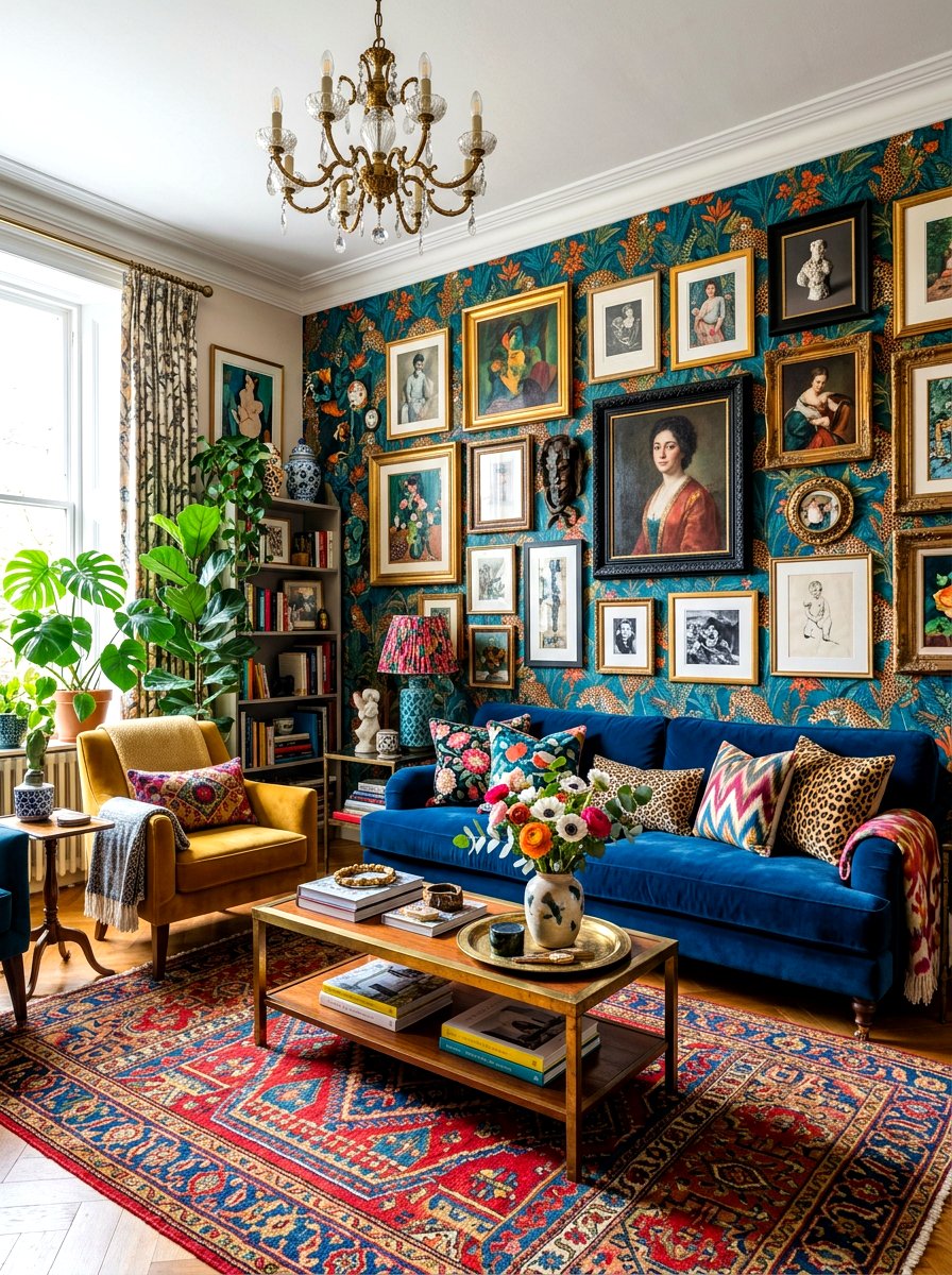 Maximalist Decor Living Room - 30 cozy family room ideas