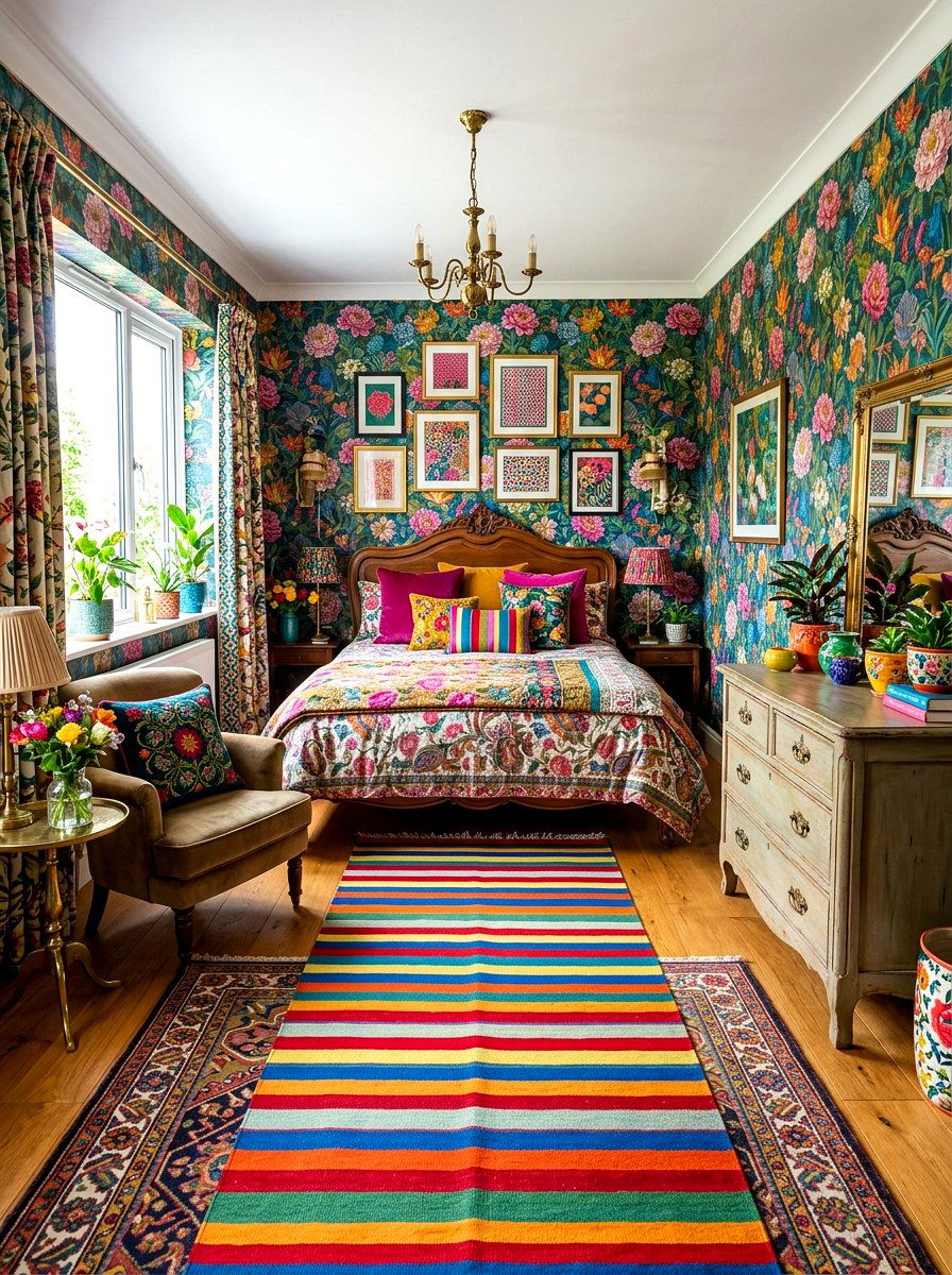 Maximalist Floral Wallpaper - 30 floral wallpaper bedroom ideas