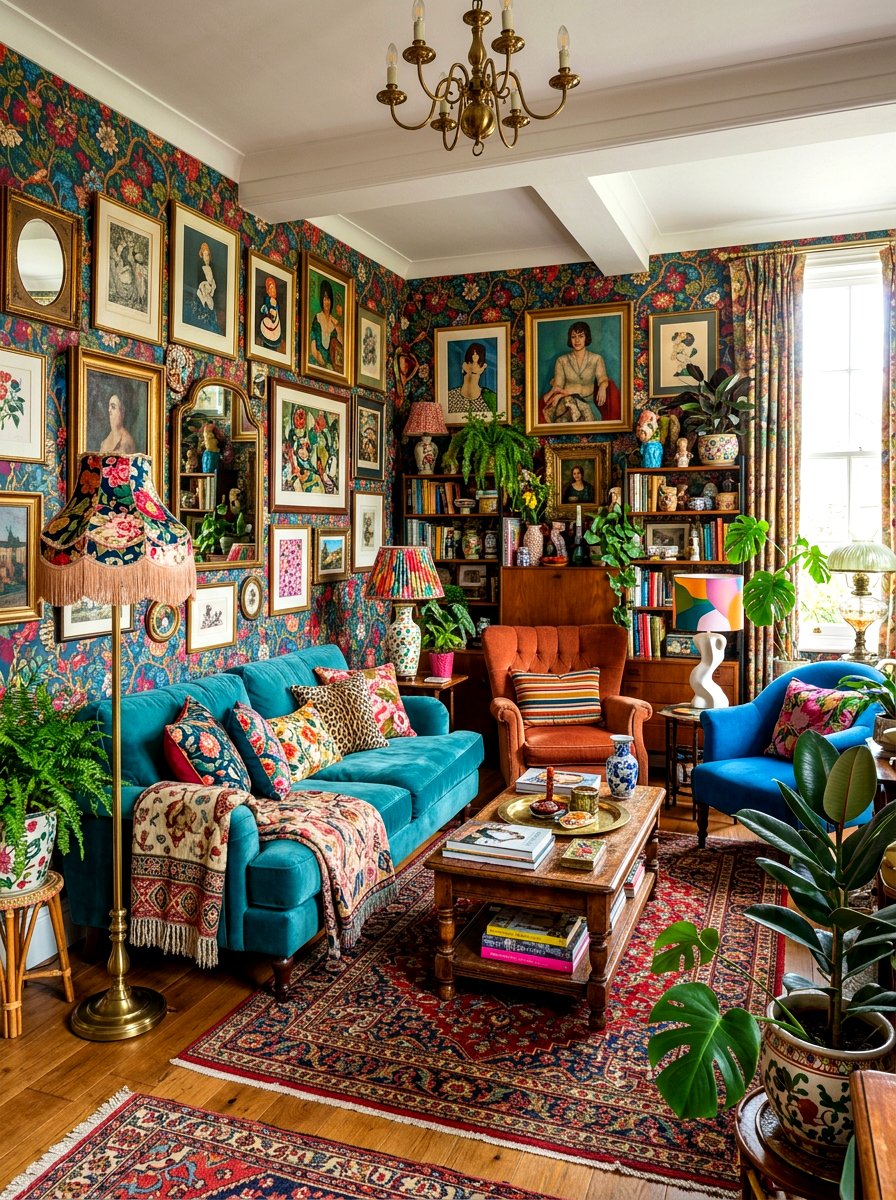Maximalist Living Room Style - 30 lamp lit living room ideas