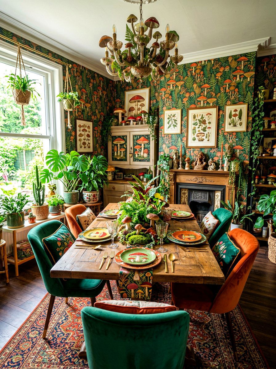 Maximalist Mushroom Dining Room - 30 mushroom dining room ideas