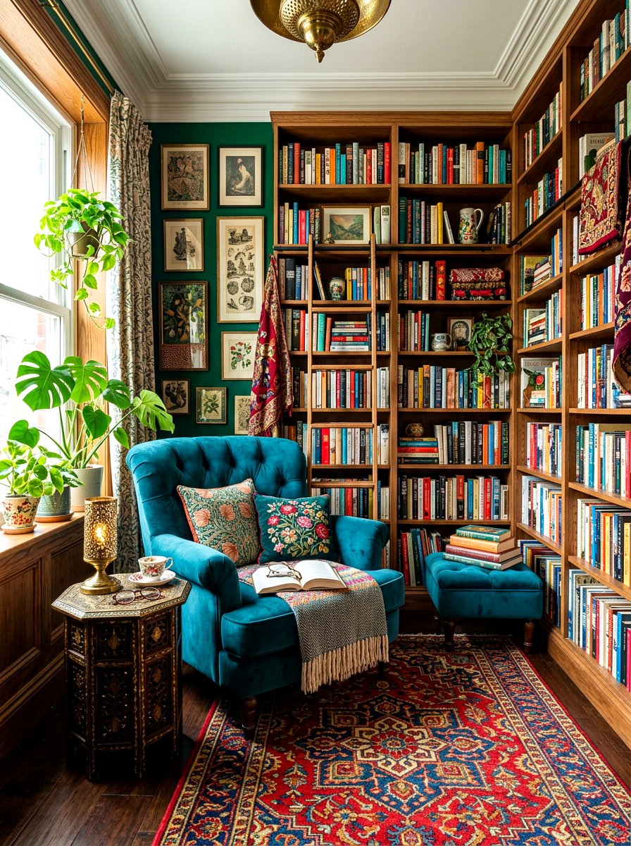 Maximalist Reading Nook - 30 maximalist decor ideas