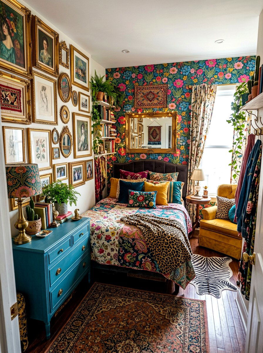 Maximalist Small Bedroom Aesthetic - 30 apartment bedroom ideas