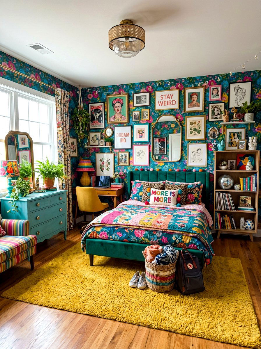 Maximalist Teen Room - 30 cool teen room ideas aesthetic