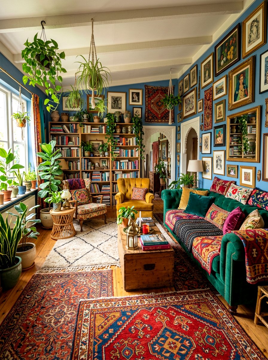 Maximalist boho living room - 30 boho living room ideas