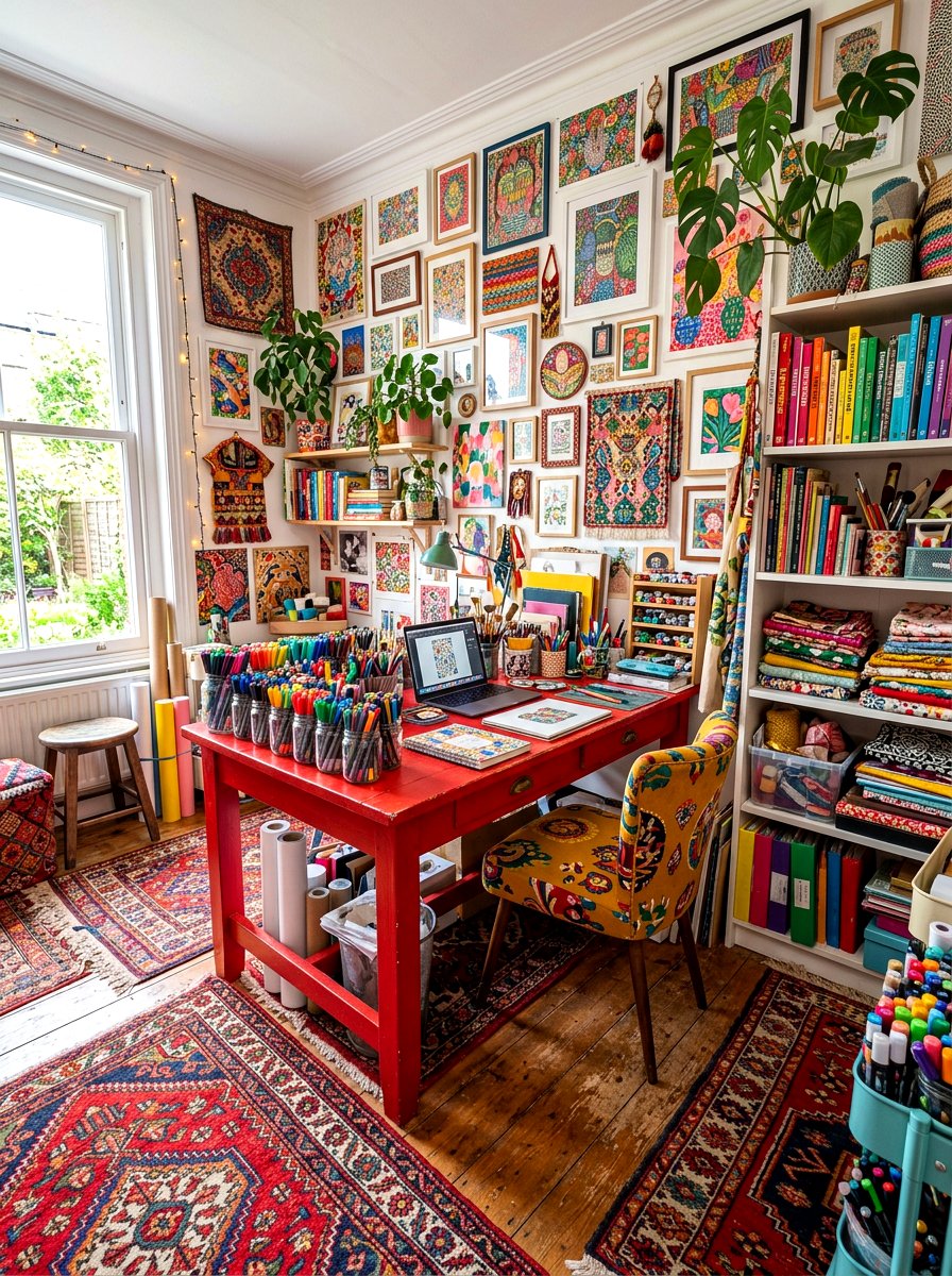 Maximalist creative space - 30 journaling corner ideas