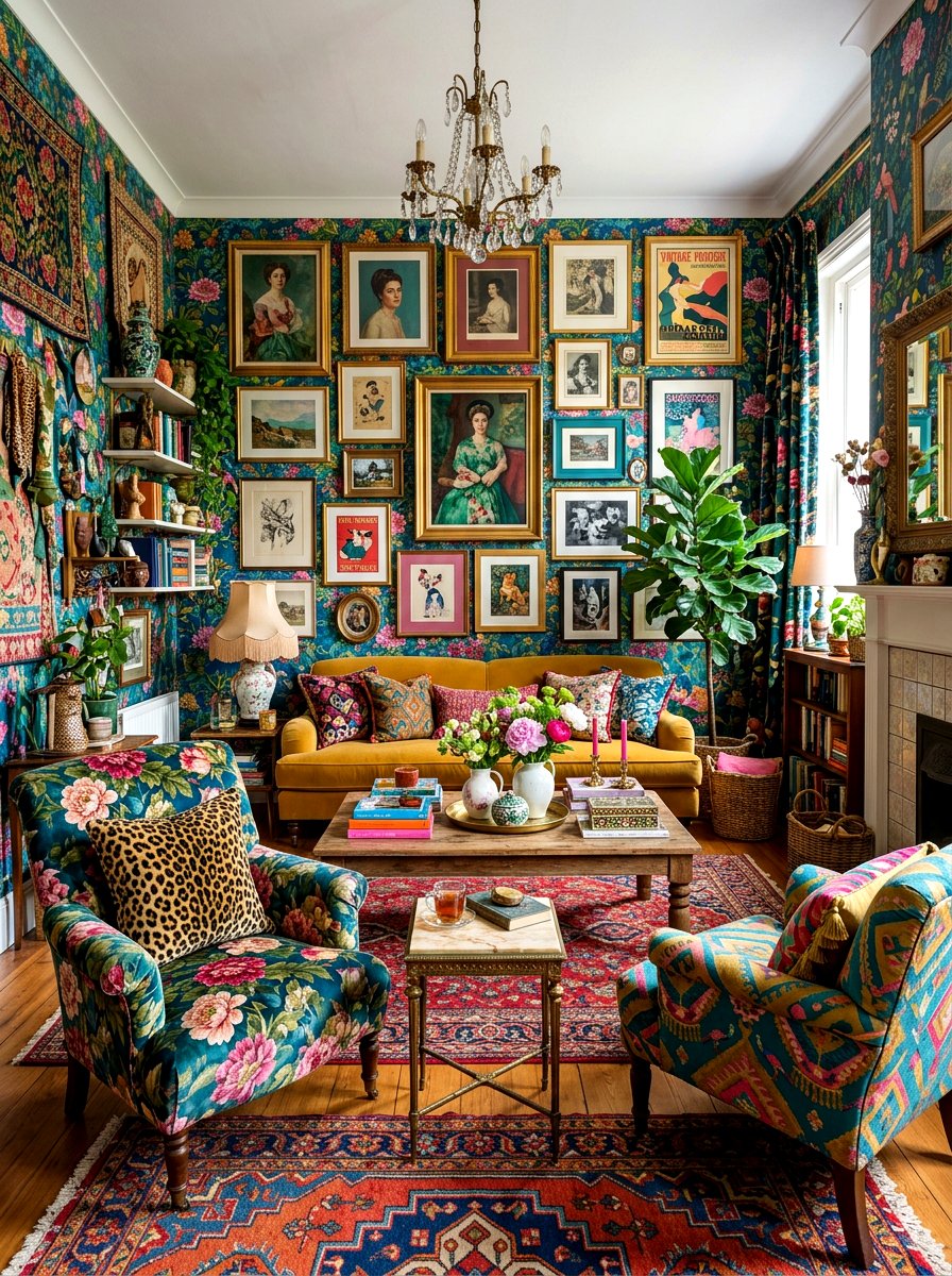Maximalist living room decor - 30 modern eclectic living room ideas