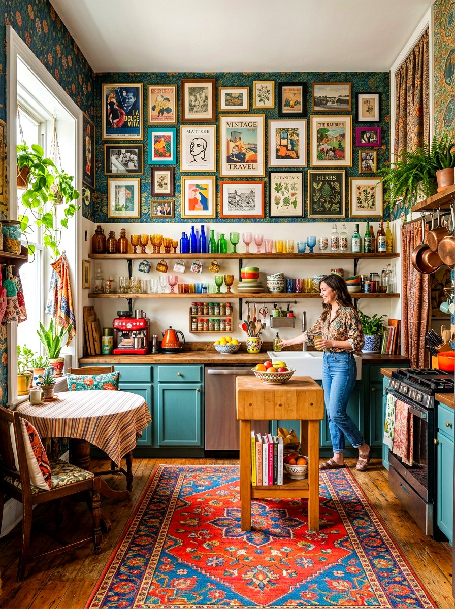 Maximalist rental kitchen - 30 rental kitchen glow up ideas