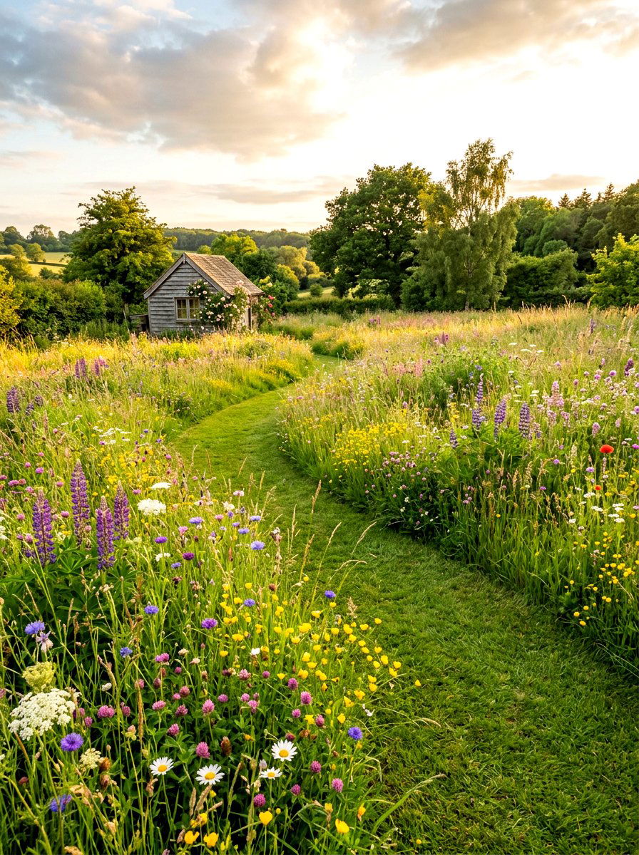 Meadow Path Design - 30 flower field backyard ideas