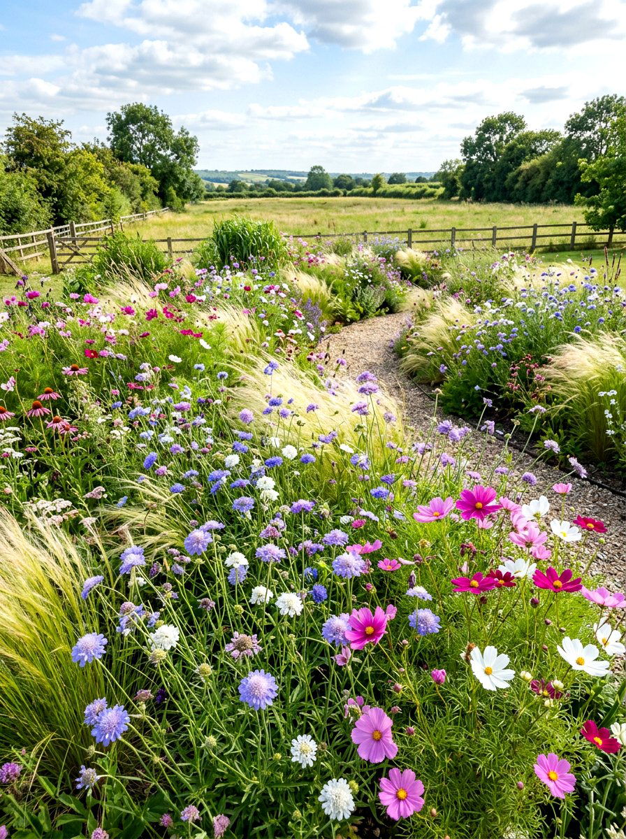 Meadow Style Cutting Garden - 30 backyard cutting garden ideas