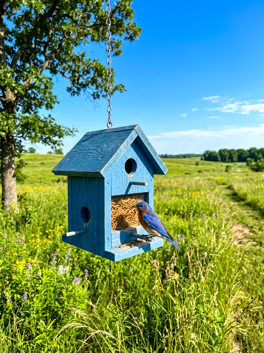 Mealworm bluebird feeder - 30 bird feeder garden ideas