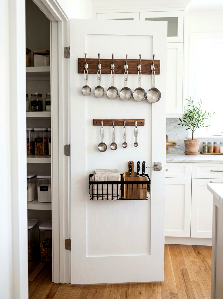 Measuring Cup Wall Hooks - 30 pantry organization ideas