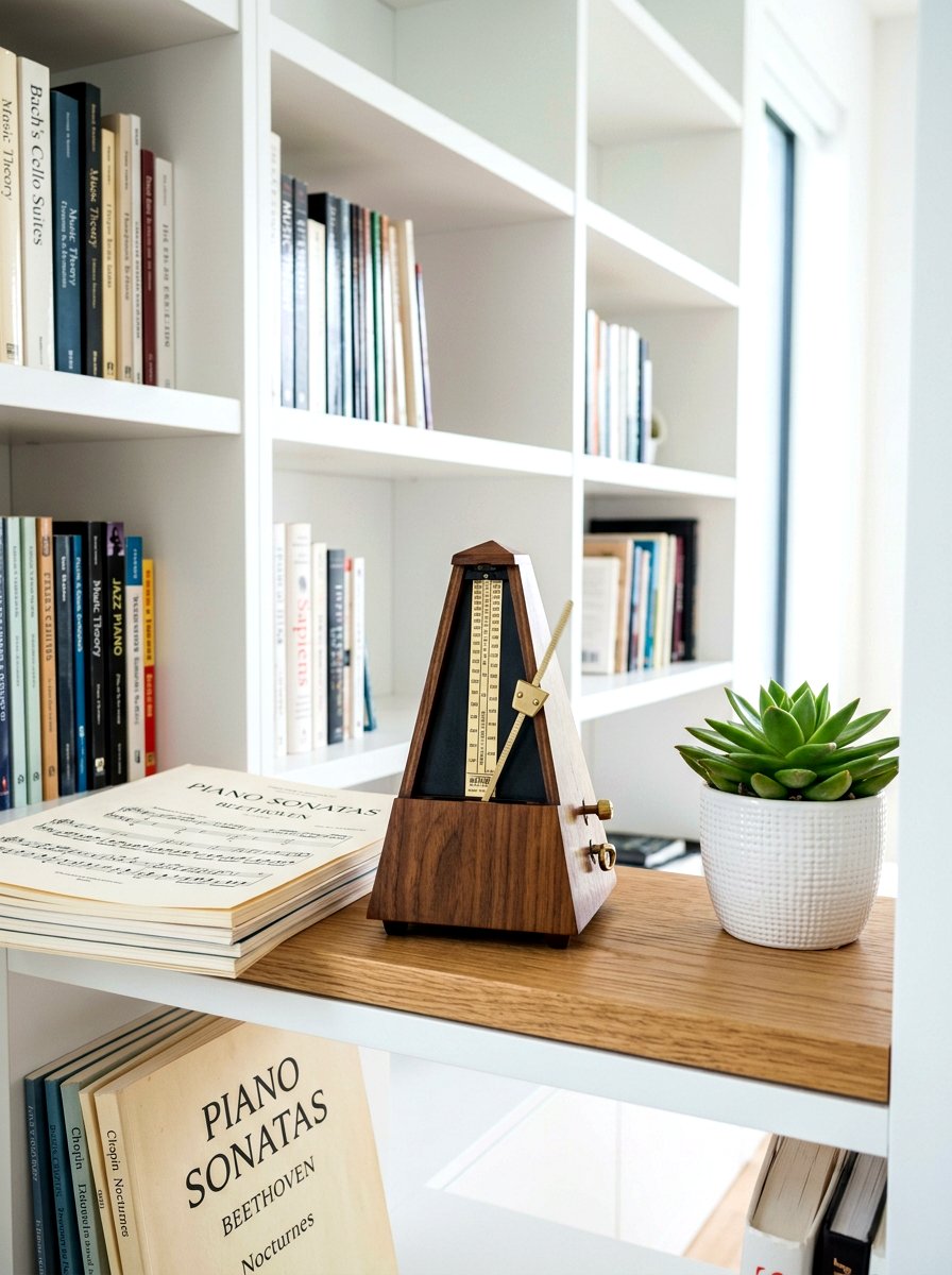 Mechanical Metronome Shelf - 30 analog home decor ideas