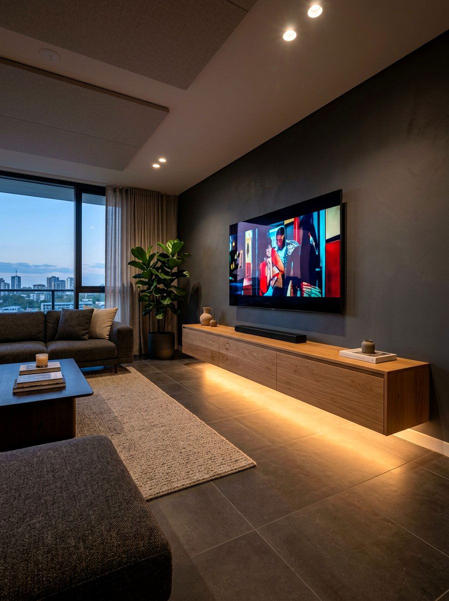 Media Console Toe Kick - 30 toe kick lighting ideas