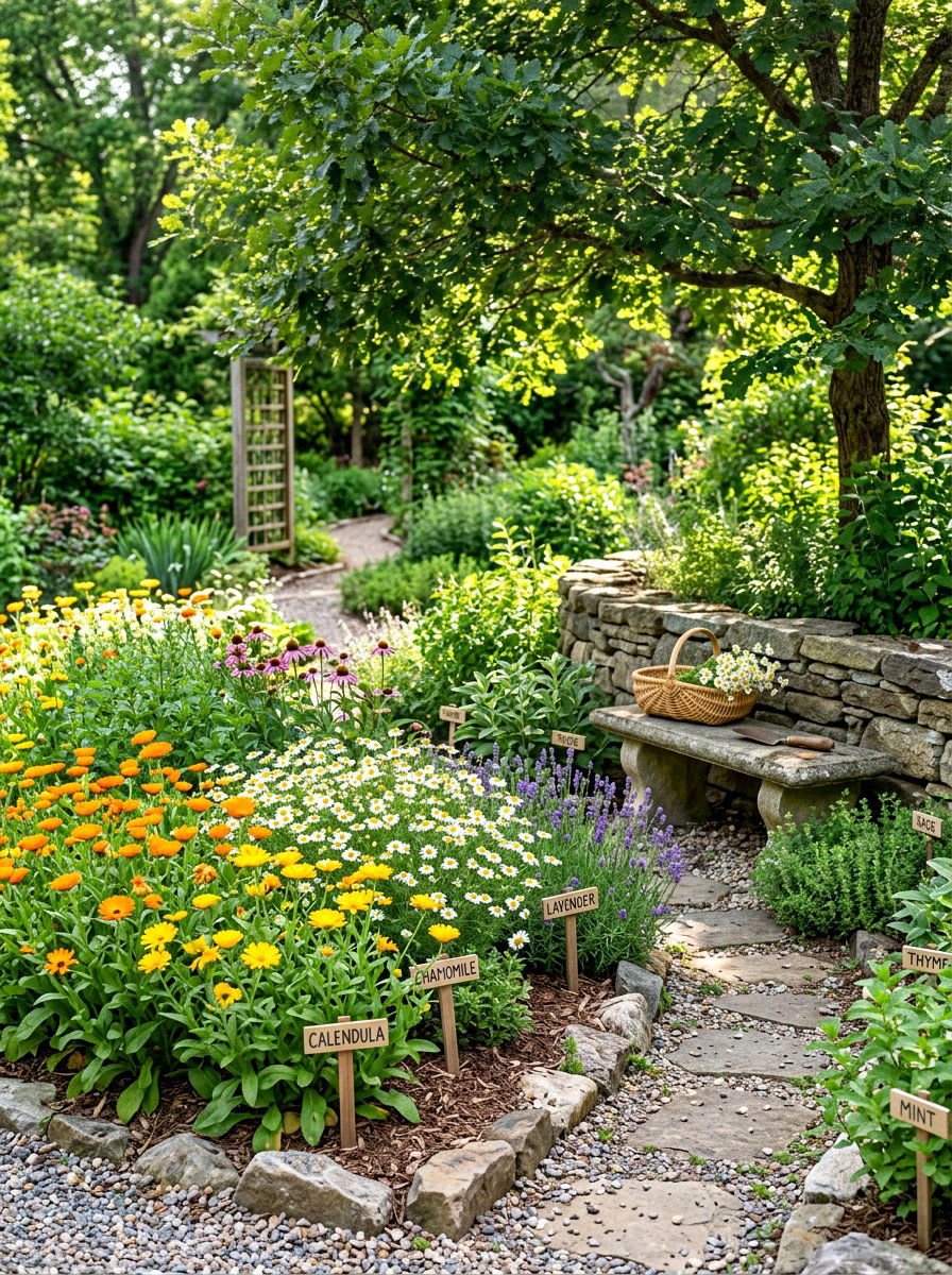 Medicinal Herb Corner - 30 herb rich backyard ideas