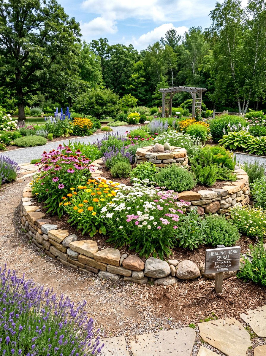 Medicinal herb spiral - 30 herb spiral ideas