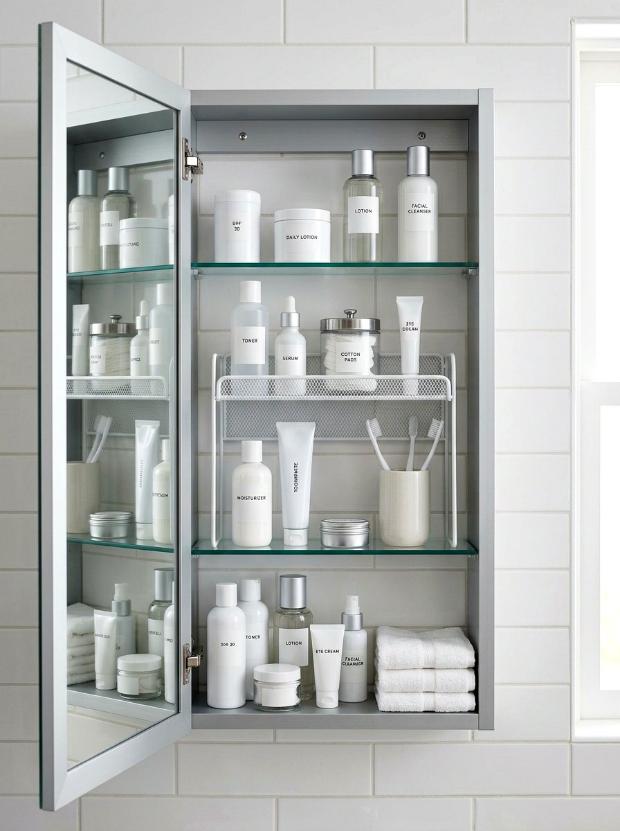 Medicine Cabinet Shelf Riser - 30 medicine cabinet organization ideas