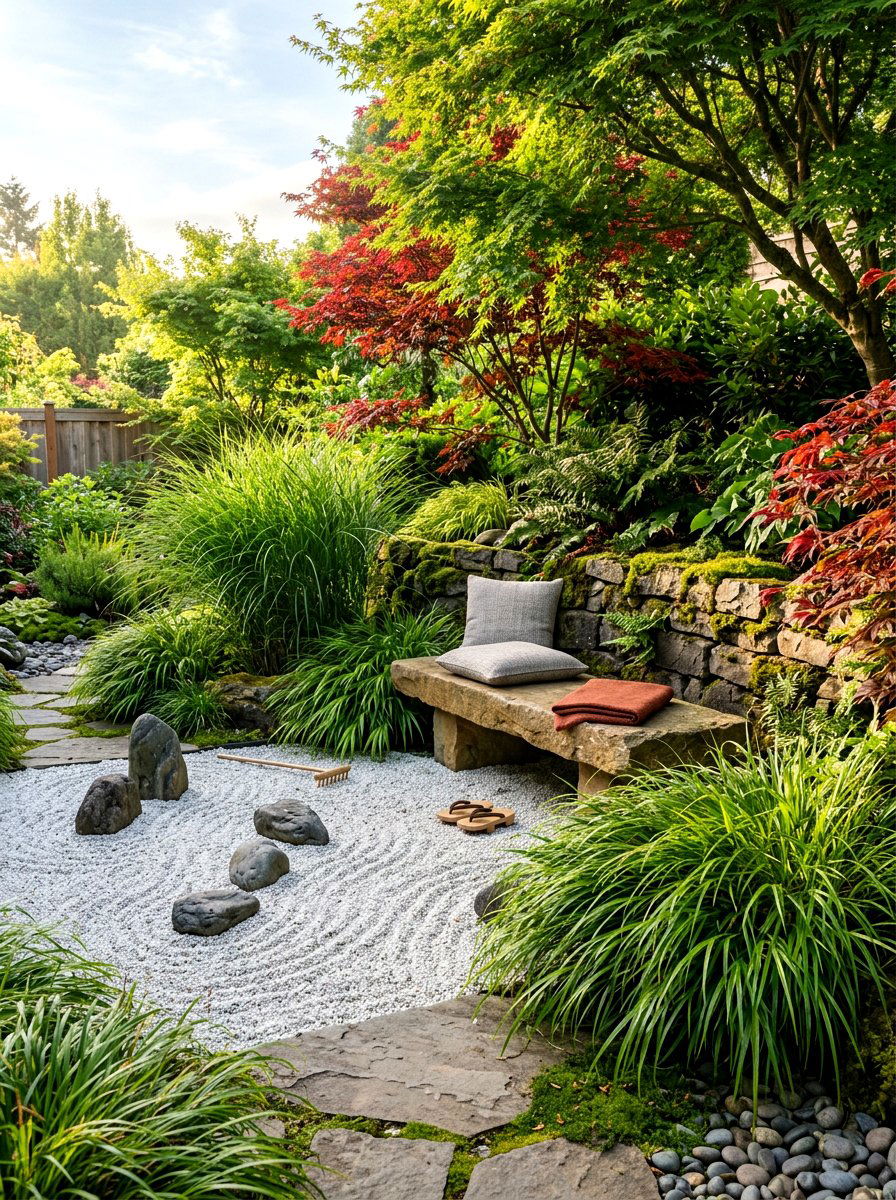 Meditation Garden Nook - 30 backyard hosting ideas