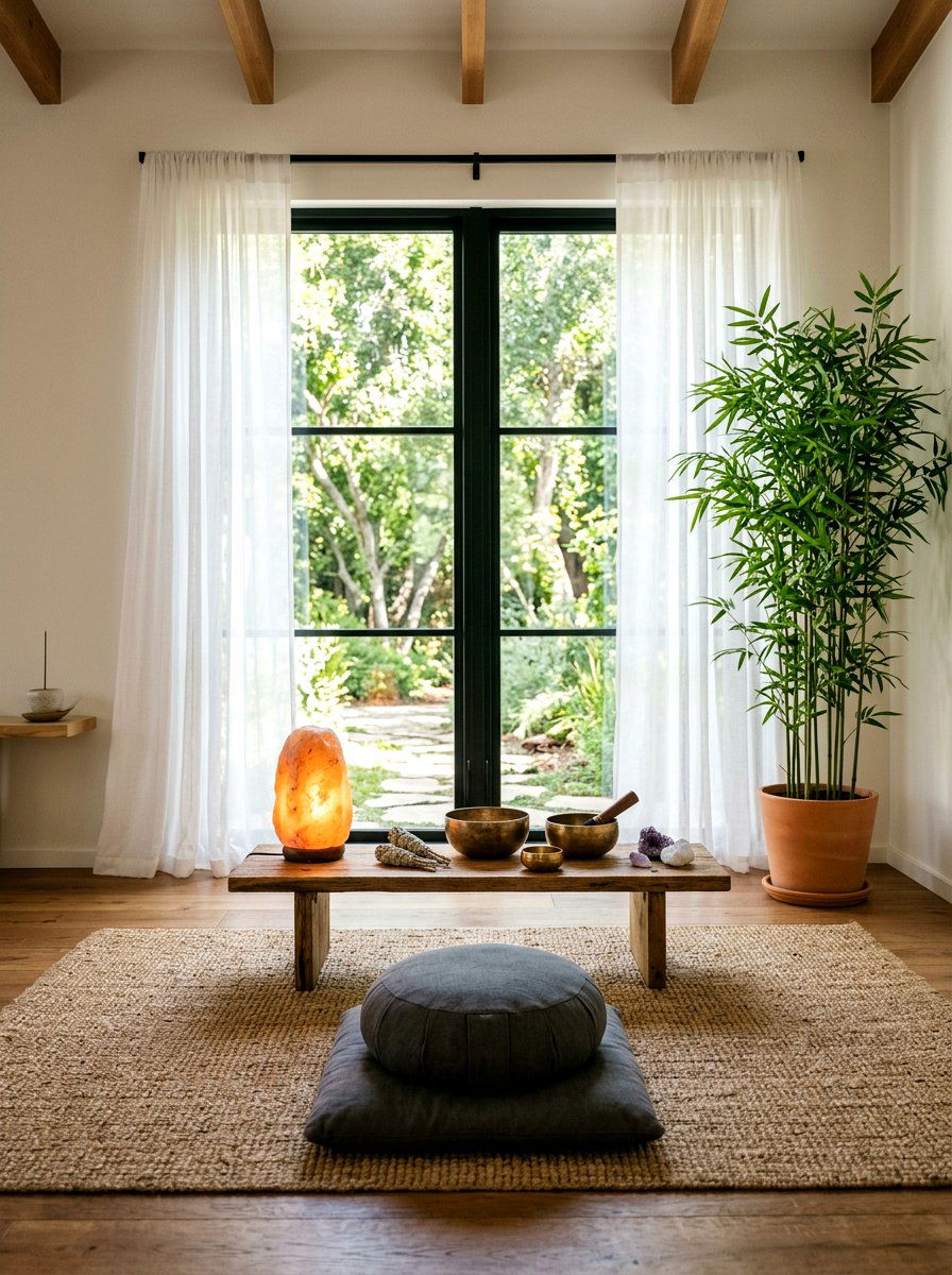 Meditation Room Himalayan Salt Lamp - 30 salt lamp corner ideas