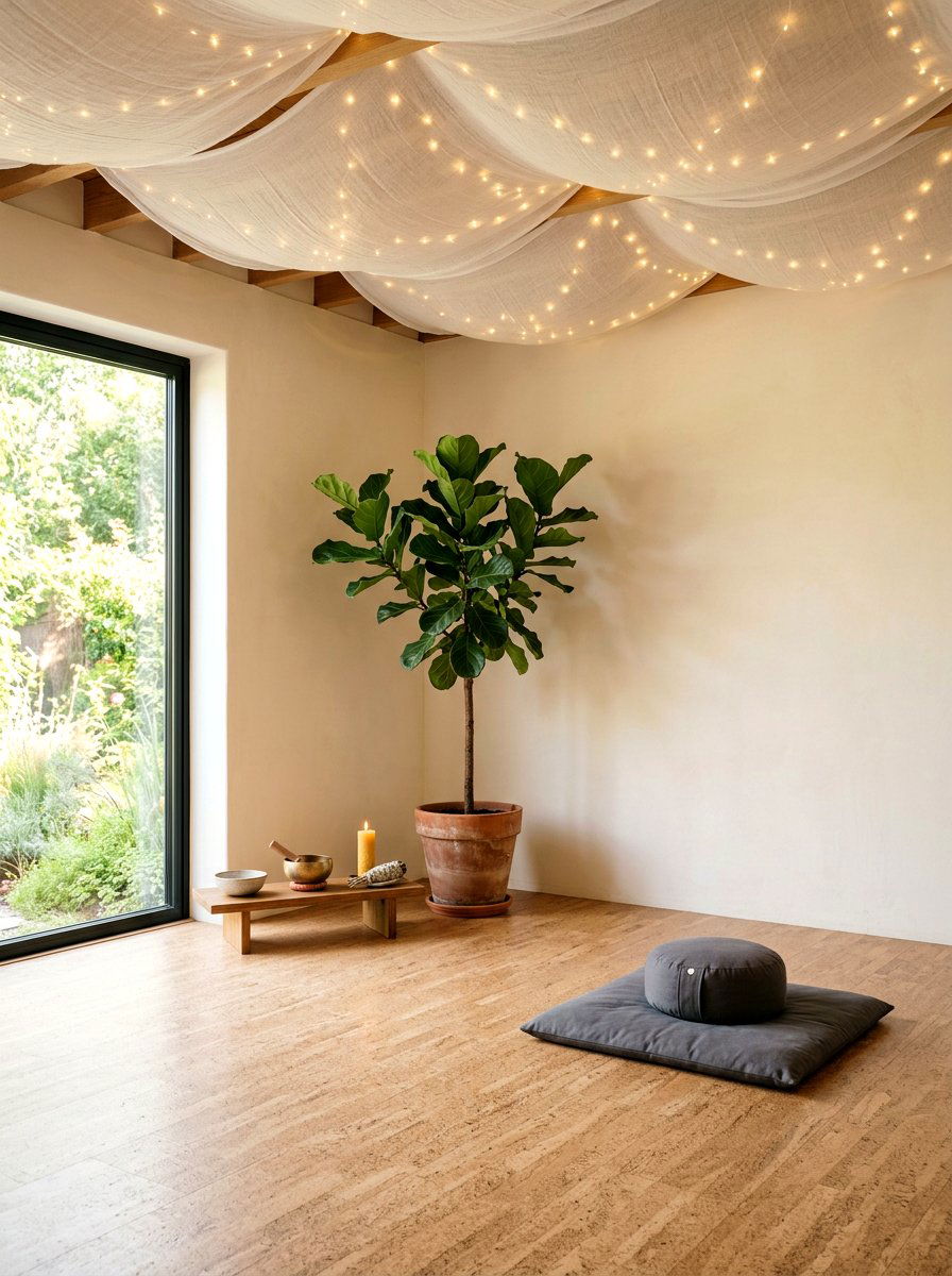 Meditation Room Soft Lighting - 30 fairy light canopy ideas