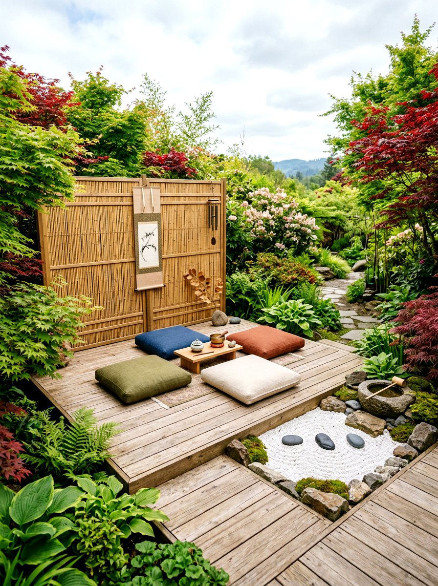 Meditation Space - 30 Pinterest backyard makeover ideas