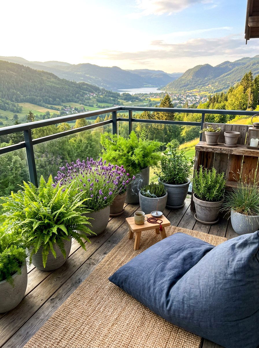 Meditation Space Plants - 30 condo balcony garden ideas