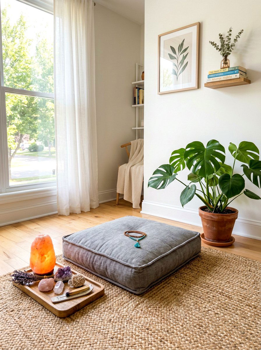 Meditation Wellness Corner - 30 cozy apartment corner ideas