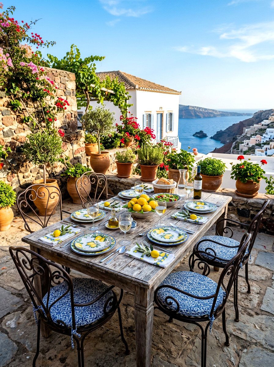 Mediterranean Al Fresco - 30 casual dinner table ideas