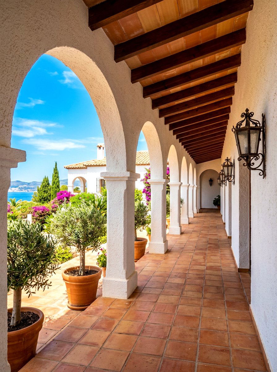 Mediterranean Arched Breezeway - 30 breezeway exterior ideas aesthetic