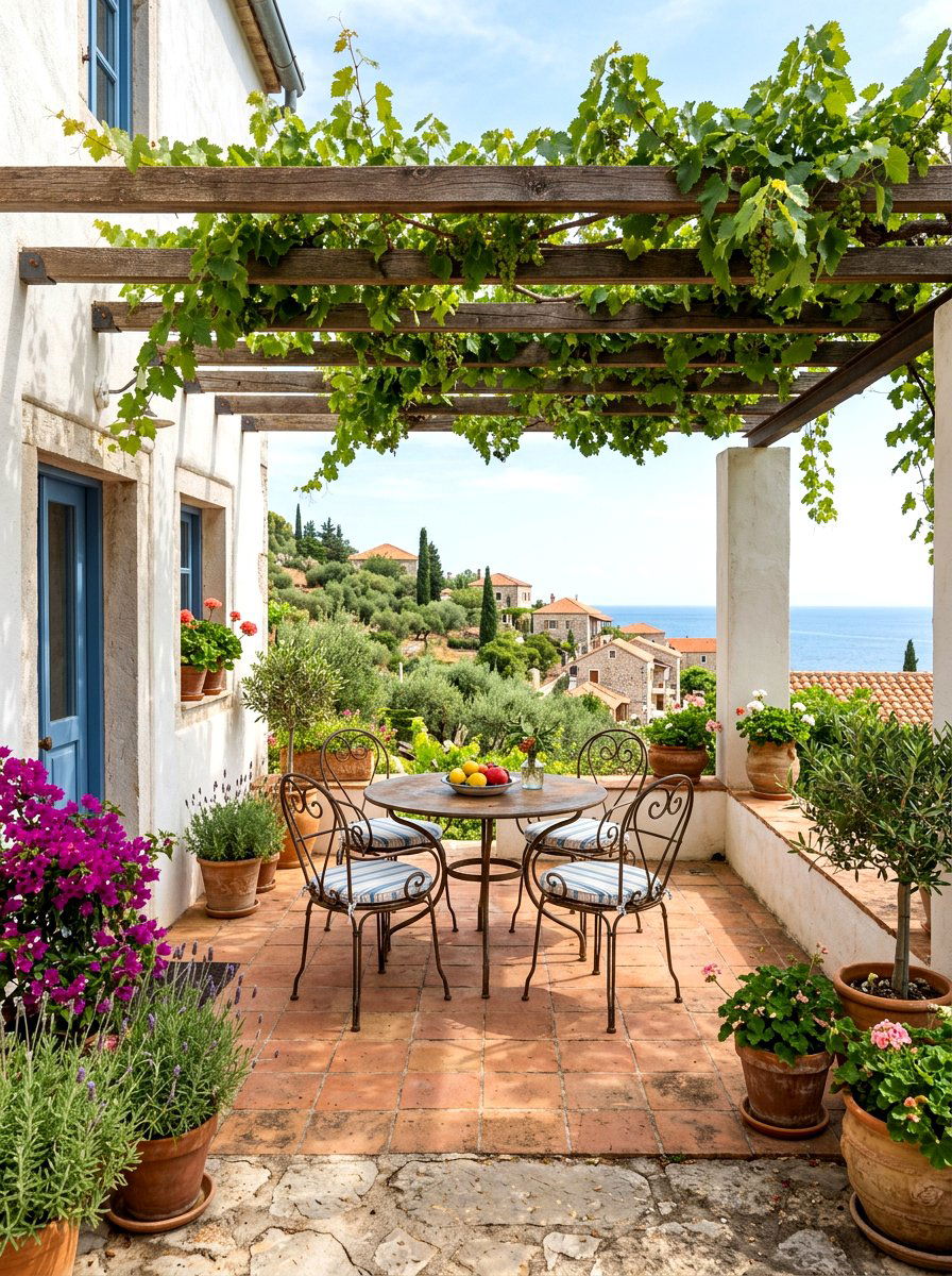 Mediterranean Back Porch - 30 back porch ideas