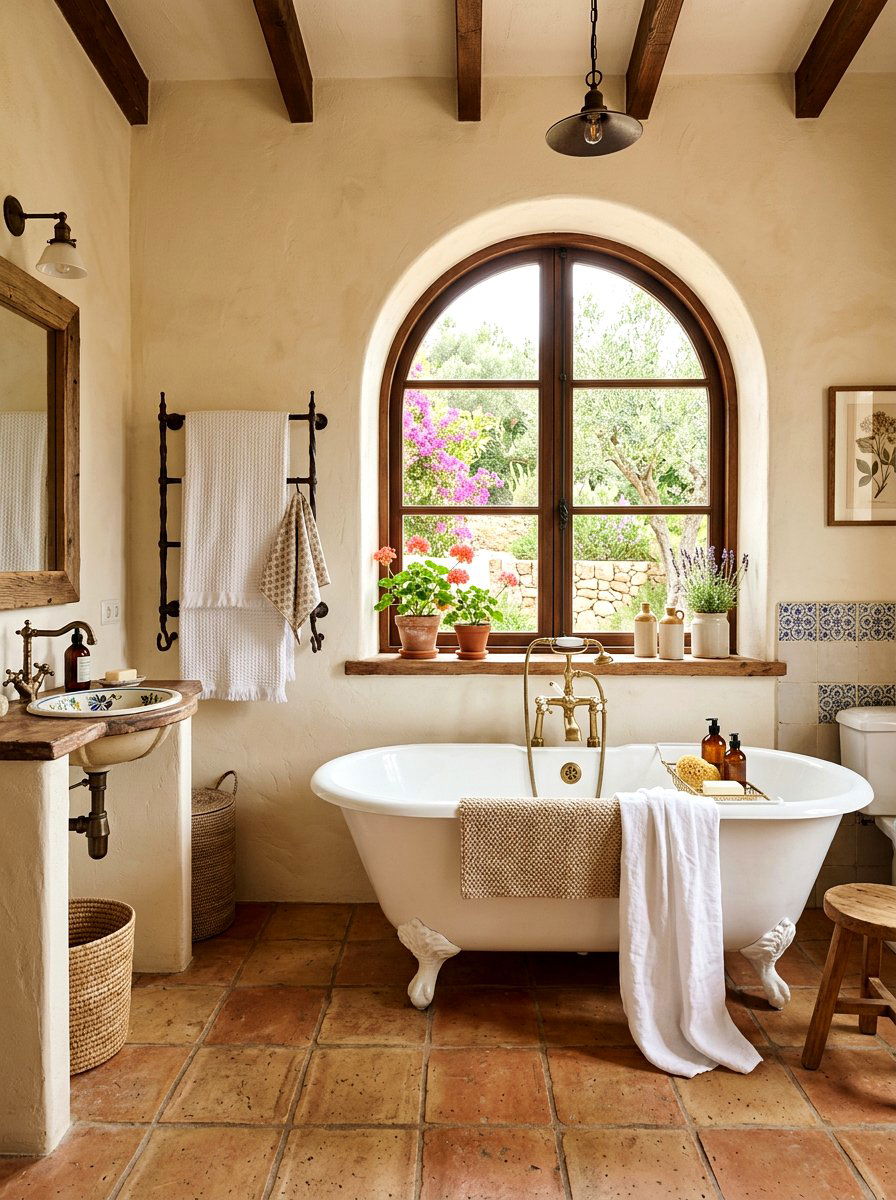 Mediterranean Bathroom Corner Tub - 30 freestanding tub corner ideas