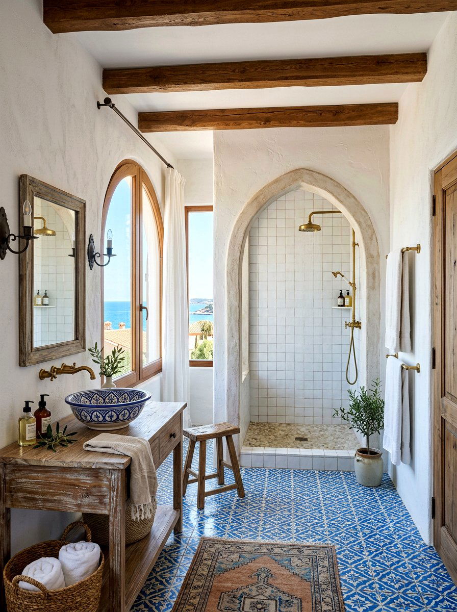 Mediterranean Bathroom - 30 boutique hotel bathroom ideas
