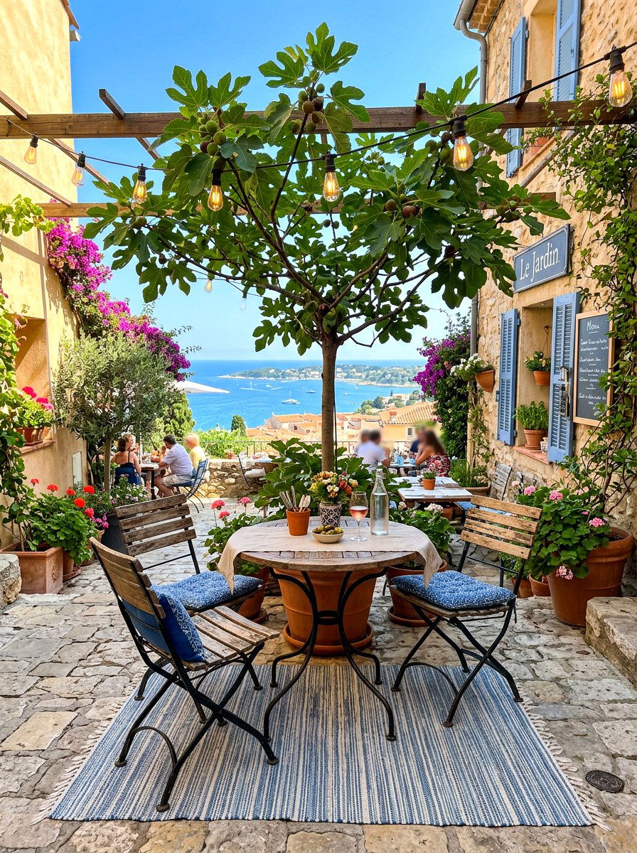 Mediterranean Bistro Fig Tree - 30 fig tree patio ideas