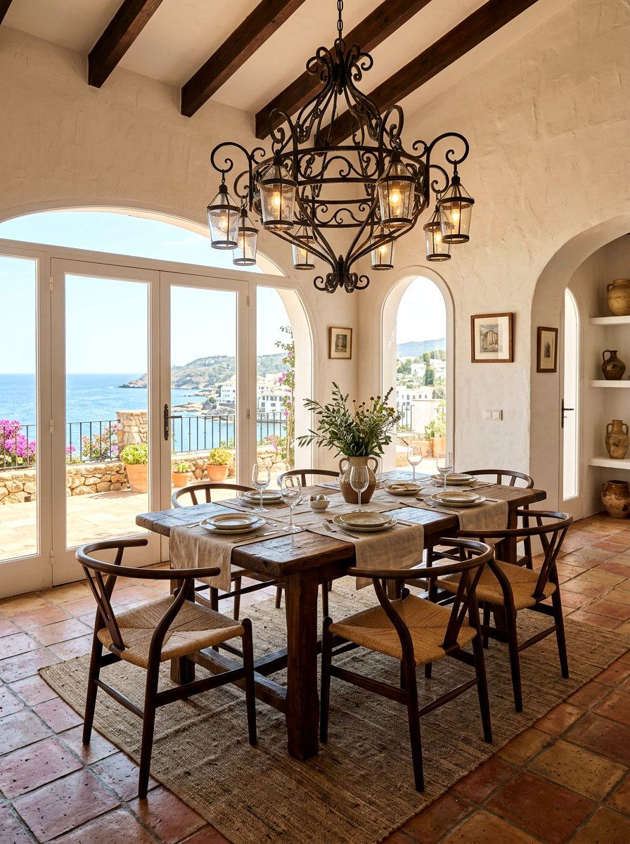 Mediterranean Coastal Dining Room - 30 coastal dining room ideas