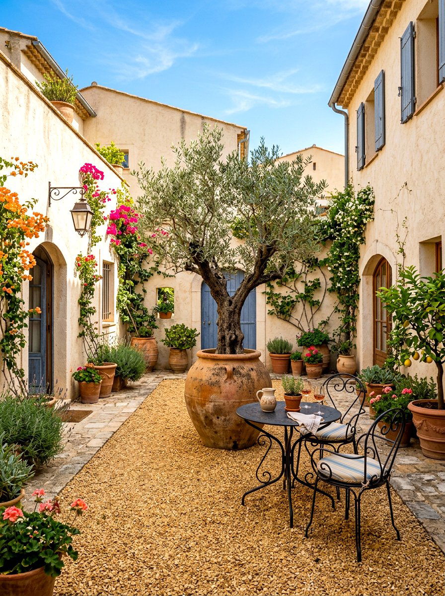 Mediterranean Courtyard - 30 no grass backyard ideas