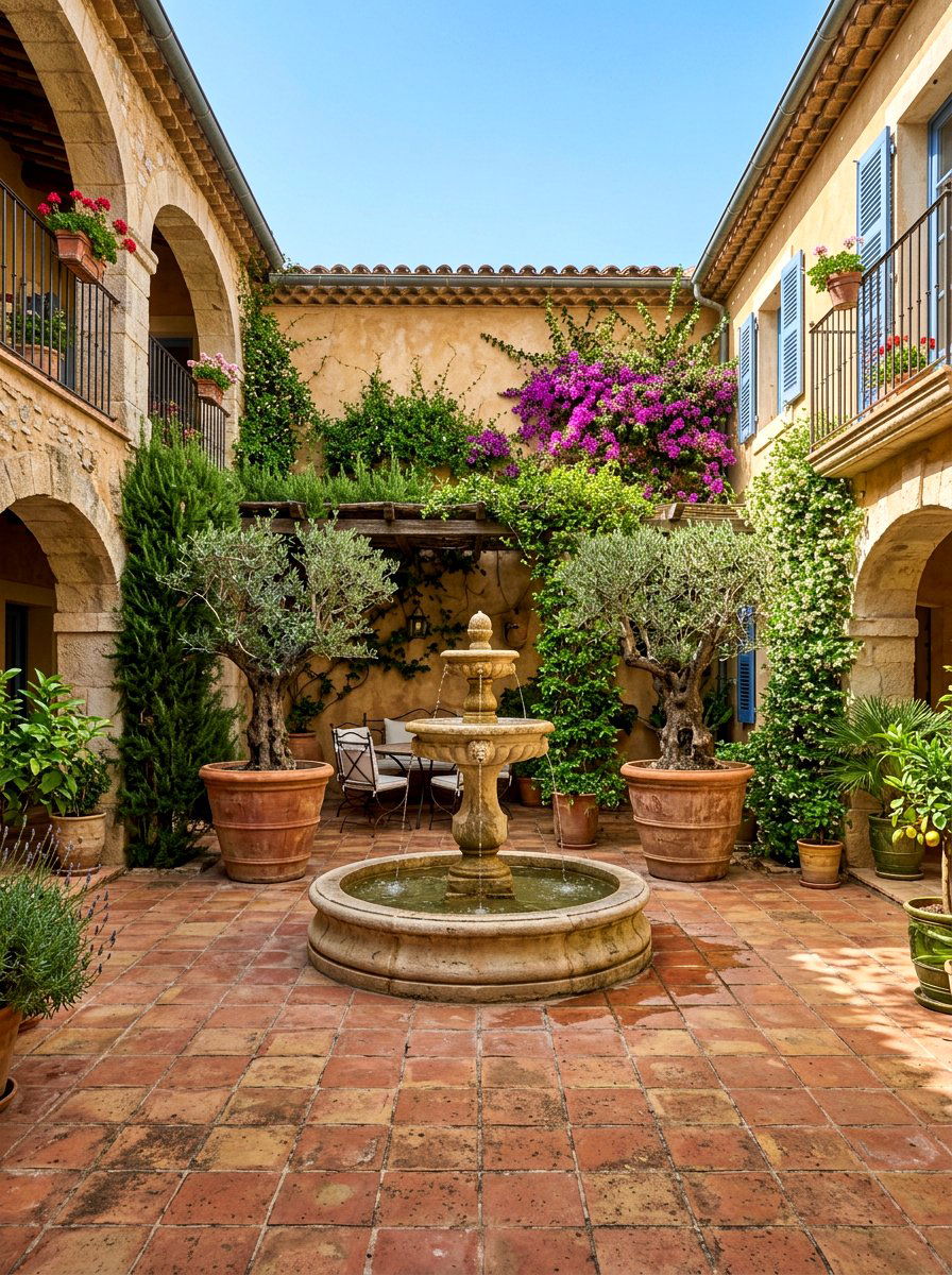 Mediterranean Courtyard - 30 drought smart backyard ideas